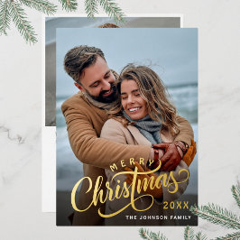 Tarjeta Festiva Con Relieve Metalizado Sencillamente Elegante Navidades De Esparkle 2 FOT