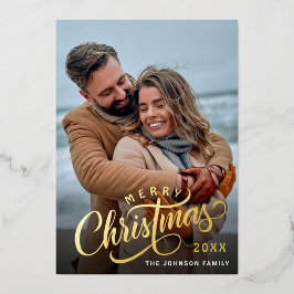 Tarjeta Festiva Con Relieve Metalizado Sencillamente elegante Navidades de esparkle FOTO