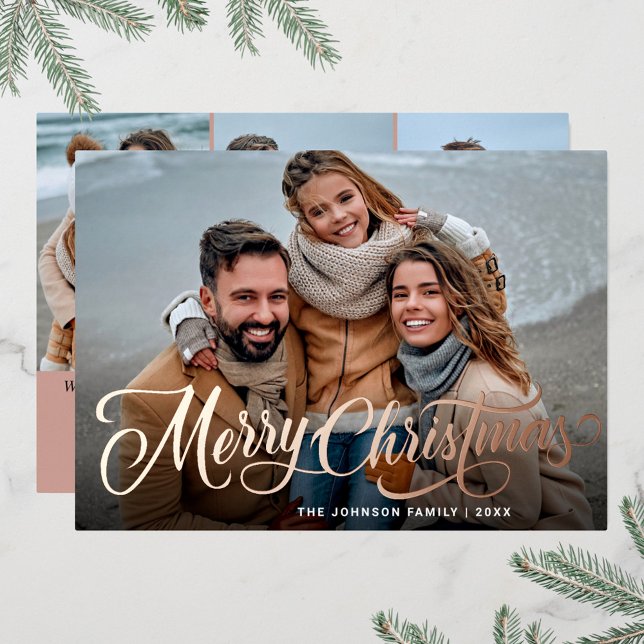 Tarjeta Festiva Con Relieve Metalizado Sencillamente Elegante Navidades De Espuma 4 Rosa  (Subido por el creador)