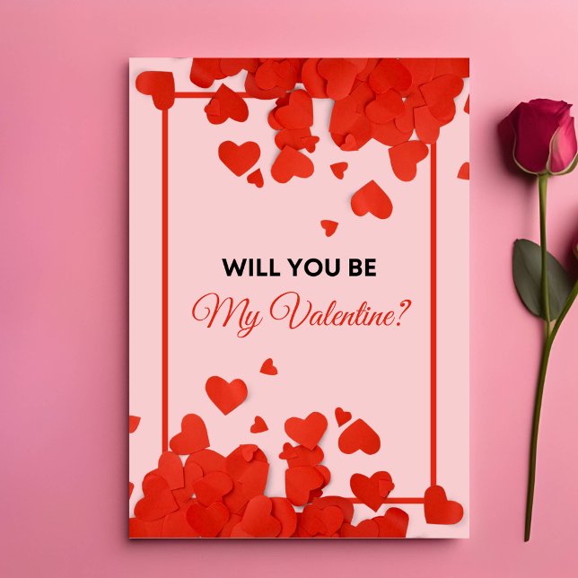 Tarjeta Festiva Con Relieve Metalizado Serás Mi Valentín (Subido por el creador)
