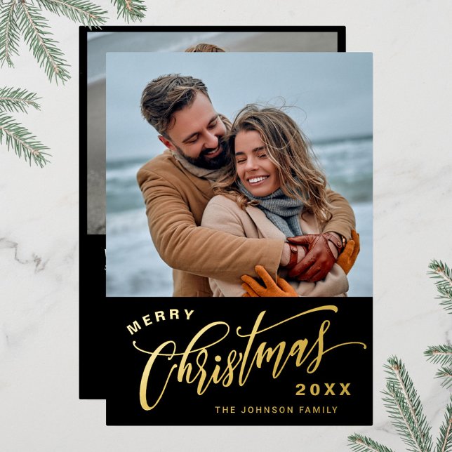 Tarjeta Festiva Con Relieve Metalizado Sparkle Merry Christmas 2 (Subido por el creador)