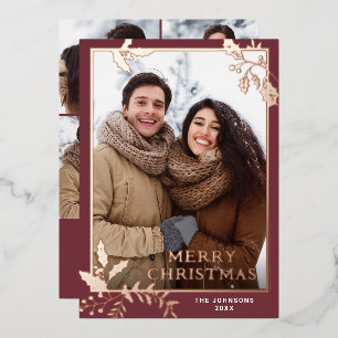 Tarjeta Festiva Con Relieve Metalizado Sparkle Merry Christmas 5 Fofa Greet Rosa Gold