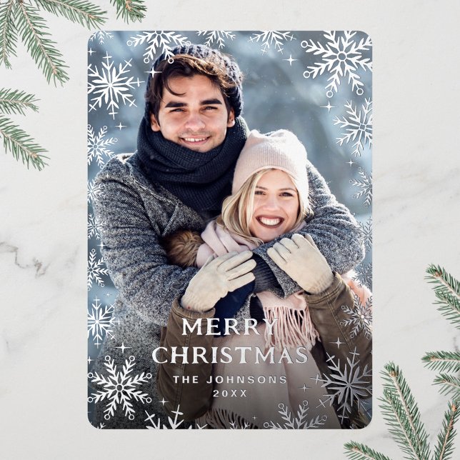 Tarjeta Festiva Con Relieve Metalizado Sparkle Merry Christmas FOTO Grey (Subido por el creador)