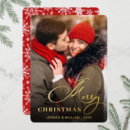 Tarjeta Festiva Con Relieve Metalizado Sparkle Merry Christmas FOTO Grey Gold