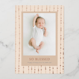 Tarjeta Festiva Con Relieve Metalizado Tan bendita Polka