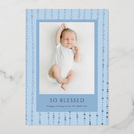 Tarjeta Festiva Con Relieve Metalizado Tan bendita Polka