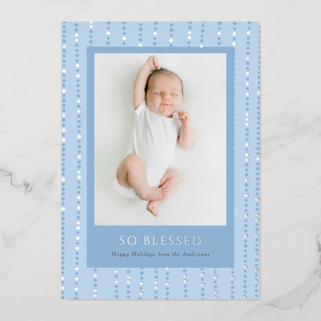 Tarjeta Festiva Con Relieve Metalizado Tan bendita Polka (Anverso)