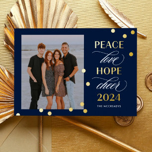 Tarjeta Festiva Con Relieve Metalizado Tarjeta de felicitación de año nuevo con estado de