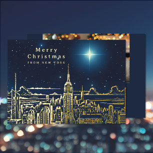 Tarjeta Festiva Con Relieve Metalizado Tarjeta de Navidad con Estrella de Foto con Hojala