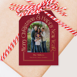 Tarjeta Festiva Con Relieve Metalizado Tarjeta de Navidad con Hoja de Oro REAL de Arco Fe