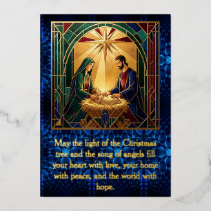 Tarjeta Festiva Con Relieve Metalizado Tarjeta de Navidad con lámina de ángeles