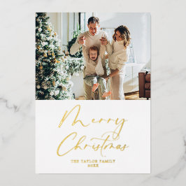 Tarjeta Festiva Con Relieve Metalizado Tarjeta de Navidades del Relieve metalizado dorado