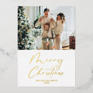 Tarjeta Festiva Con Relieve Metalizado Tarjeta de Navidades del Relieve metalizado dorado