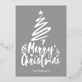 Tarjeta Festiva Con Relieve Metalizado Tarjeta de Navidades del Relieve metalizado platea