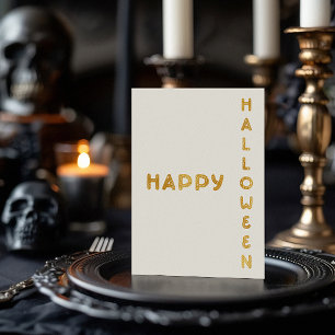 Tarjeta Festiva Con Relieve Metalizado Tarjeta de Relieve metalizado Halloween Feliz Mode