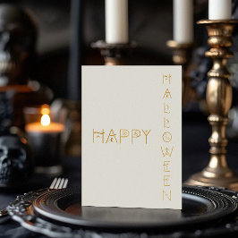 Tarjeta Festiva Con Relieve Metalizado Tarjeta de Relieve metalizado Halloween Feliz Mode