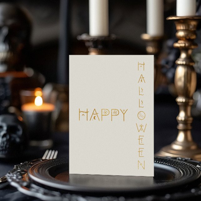 Tarjeta Festiva Con Relieve Metalizado Tarjeta de Relieve metalizado Halloween Feliz Mode (Subido por el creador)