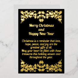 Tarjeta Festiva Con Relieve Metalizado Tarjeta de Relieve metalizado Navidades de las hoj