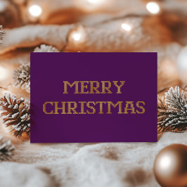 Tarjeta Festiva Con Relieve Metalizado Tarjeta de Relieve metalizado navideña moderna en 