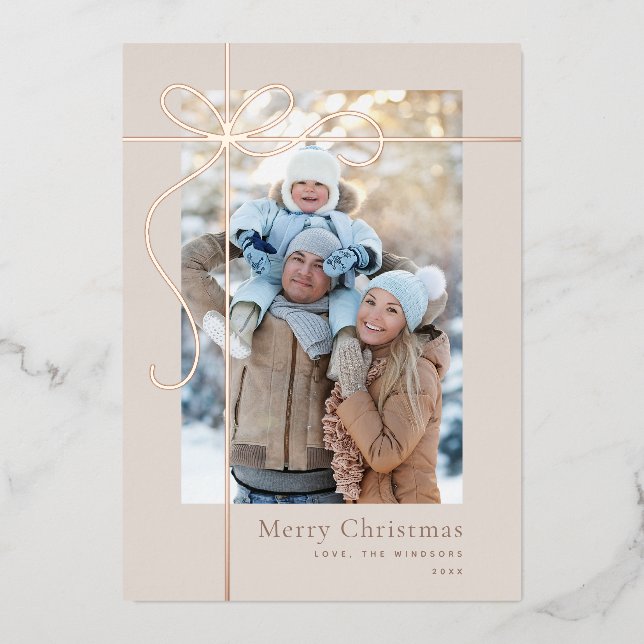 Tarjeta Festiva Con Relieve Metalizado Tarjeta de vacaciones con lámina (Anverso)