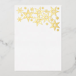 Tarjeta Festiva Con Relieve Metalizado Tarjeta de vacaciones de papel de aluminio con est