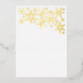 Tarjeta Festiva Con Relieve Metalizado Tarjeta de vacaciones de papel de aluminio con est