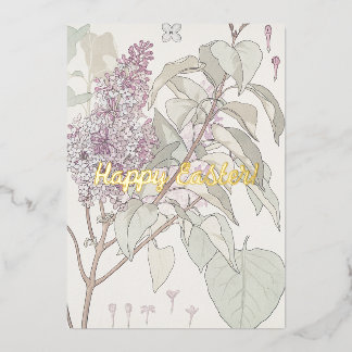 Tarjeta Festiva Con Relieve Metalizado Tarjeta de vacaciones de Relieve metalizado Lilac 
