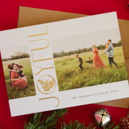 Tarjeta Festiva Con Relieve Metalizado Tarjeta fotográfica de feriado de Relieve metaliza