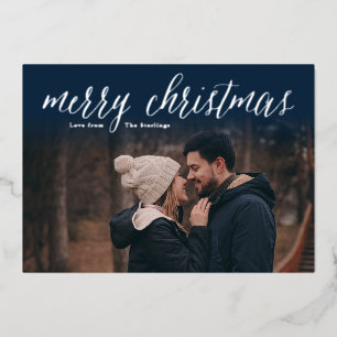 Tarjeta Festiva Con Relieve Metalizado Tarjeta fotográfica de navidad de Relieve metaliza