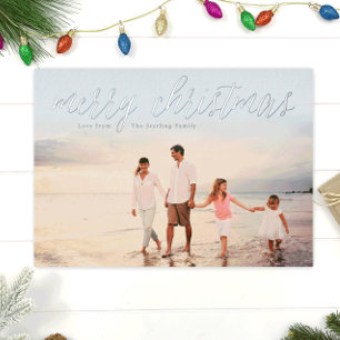 Tarjeta Festiva Con Relieve Metalizado Tarjeta fotográfica de navidad de Relieve metaliza