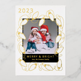 Tarjeta Festiva Con Relieve Metalizado Tarjeta fotográfica de Navidades de Relieve metali