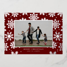 Tarjeta Festiva Con Relieve Metalizado Tarjeta fotográfica prensada con lámina plateada n