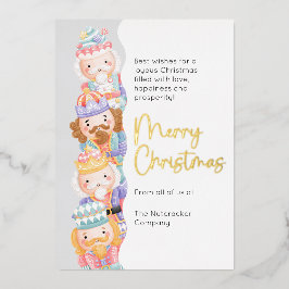 Tarjeta Festiva Con Relieve Metalizado Tarjeta navideña de navidad para el Relieve metali