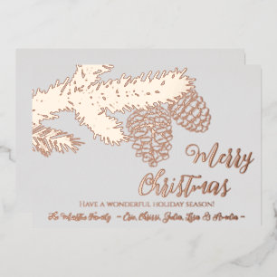 Tarjeta Festiva Con Relieve Metalizado Tarjeta navideña personalizada de mora de RELIEVE 