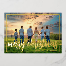 Tarjeta Festiva Con Relieve Metalizado Te deseo una muy Feliz Fotos de Navidad.