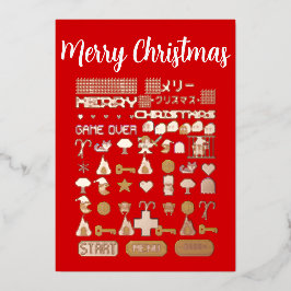 Tarjeta Festiva Con Relieve Metalizado Temporada de vacaciones de Mikitiez, cena de Navid