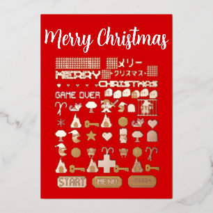 Tarjeta Festiva Con Relieve Metalizado Temporada de vacaciones de Mikitiez pavo de Navida