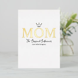 Tarjeta Festiva Con Relieve Metalizado The Original Influencer Mom