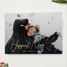 Tipografía de foto elegante simple Feliz Año Nuevo