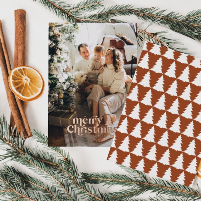 Tarjeta Festiva Con Relieve Metalizado Tipografía retro fotografía moderna completa (Subido por el creador)