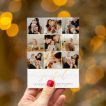 Tarjeta Festiva Con Relieve Metalizado Verdadero feriado de Navidades Relieves metalizado<br><div class="desc">¡Añade algo de brillo a tus tarjetas de Navidades con Relieve metalizado oro, plata o oro rosa de verdad! Este clásico y atemporal estilo metálico seguro que añade otro nivel a tus cartas. Envíe Navidades a su familia y amigos mientras muestra algunos de sus momentos favoritos de este año. Modernas...</div>