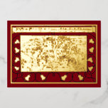 Tarjeta Festiva Con Relieve Metalizado Vintage Christmas Angel Choir<br><div class="desc">Este diseño de la plantilla de tarjetas de Navidad se deriva de un ilustracion vintage de un coro de ángeles cantando villancicos Navidades. Puede personalizar fácilmente el texto y personalizar el color de fondo con esta plantilla.</div>