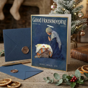 Tarjeta Festiva Con Relieve Metalizado Vintage Jessie Willcox Smith María Jesús Navidad