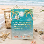Tarjeta Festiva Con Relieve Metalizado Warmer Wonderland Tropical Beach Navidades<br><div class="desc">La tarjeta de Navidades de Relieve metalizado tropical incluye una playa de luz solar con conchas y arena brillante, palmeras y un barco que navega por el mar. Las letras son de la melodía de "Winter Wonderland" pero con un giro tropical que dice: "Sonido de casetas, ¿estás escuchando? — En...</div>