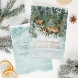 Tarjeta Festiva Con Relieve Metalizado Watercolor Winter Navidades de Woodland Rosa Gold<br><div class="desc">Desee a su familia y amigos un Navidad de Merry Woodland con esta elegante tarjeta de vacaciones de Relieve metalizado dorado en el bosque de invierno, que incluye una familia de ciervos en los bosques nevados. Por favor, contáctame a través de Zazzle Chat para obtener ayuda sobre el diseño o...</div>