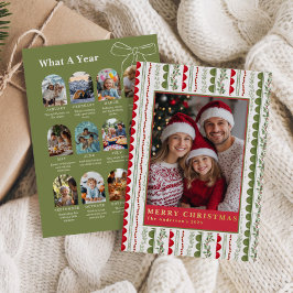 Tarjeta Festiva Con Relieve Metalizado What A Year Whimsical Twelve Photo collage