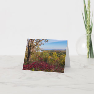 Tarjeta Festiva con vista al lago pepin desde frontenac state park