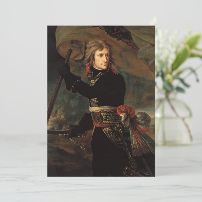 Tarjeta Festiva Concentración de Napoleón Bonaparte en la batalla  (Anverso de pie)