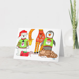 Tarjeta Festiva Concurso de suéter de navidades