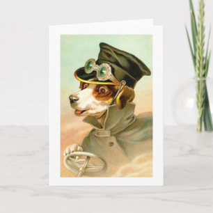 Tarjeta Festiva Conducción de perros